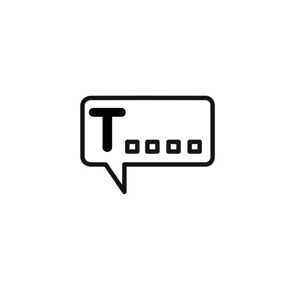 text box icon outline collection in black vector