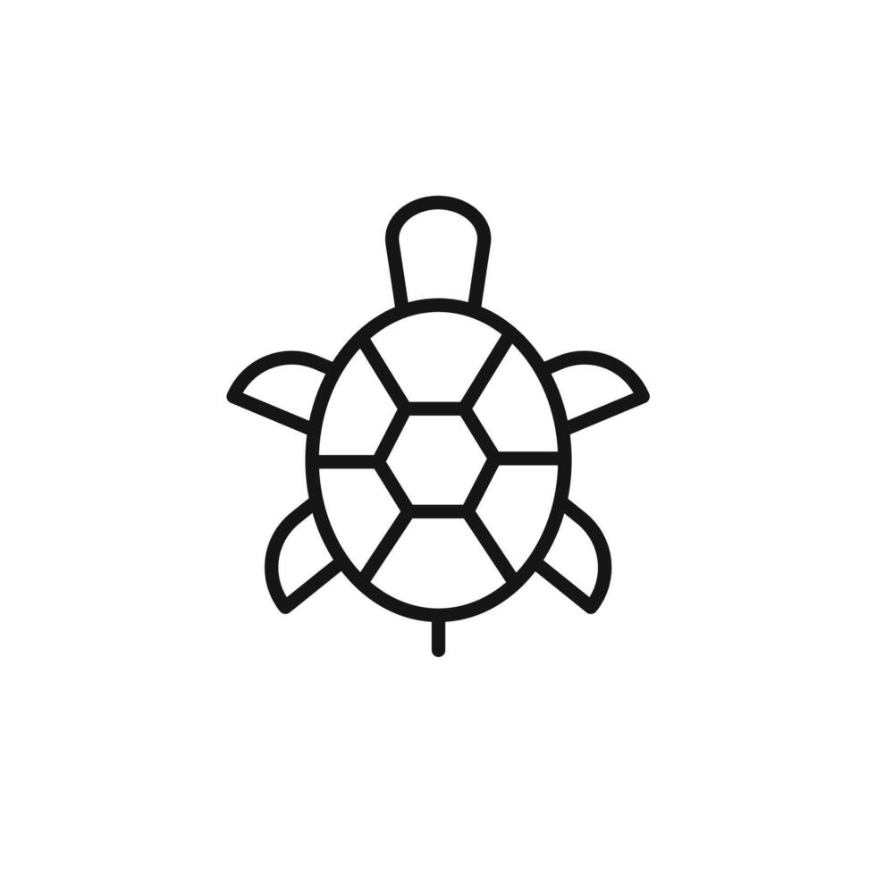 turtle icon outline collection in black vector