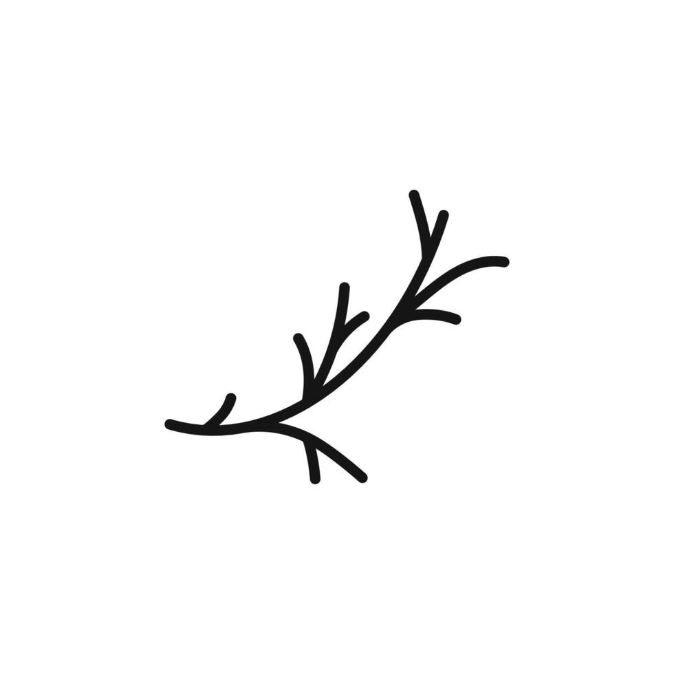 wood branch icon outline collection in black vector
