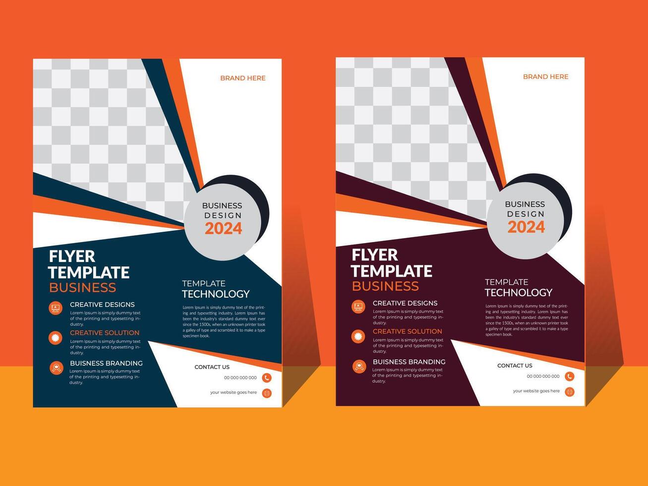 Creative marketing agency flyer vector