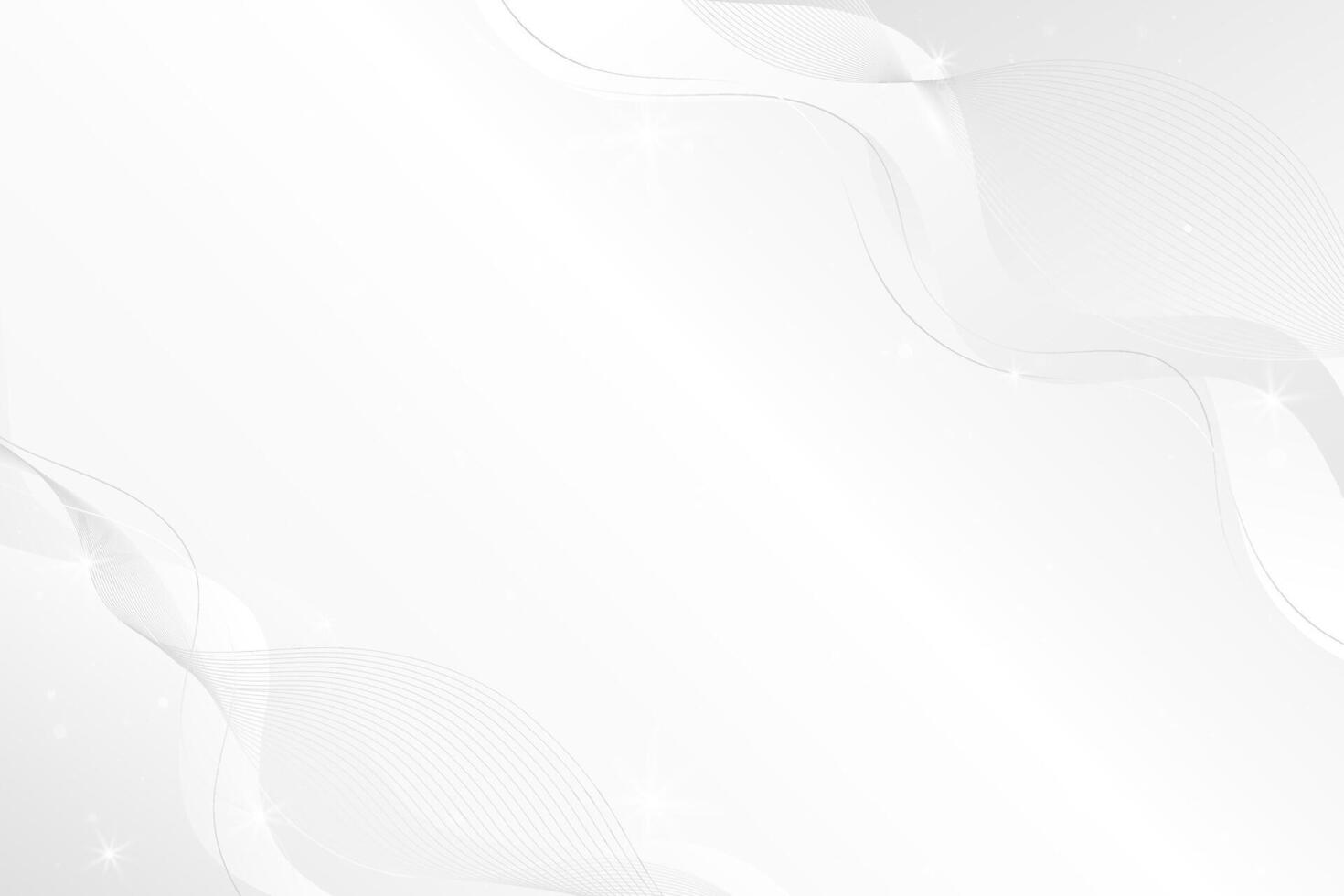 White minimal waves abstract background vector