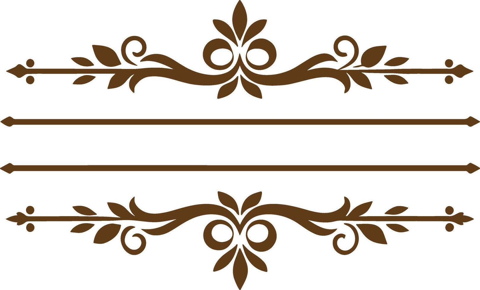 Dividers thin line elements set. Border underline for text page, book, invitation, wedding card, certificate vector
