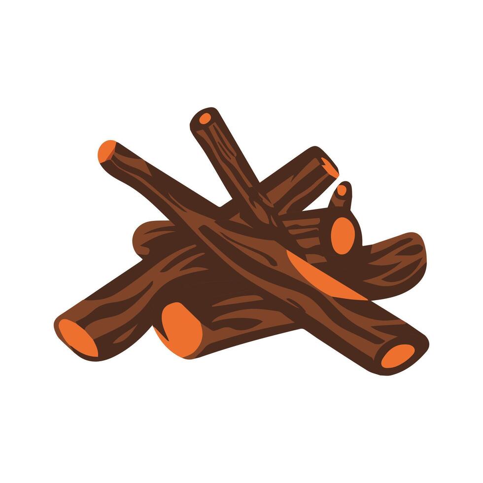 Campfire illustration - fire Flame clipart - fire silhouette icon and logo concept Design vector