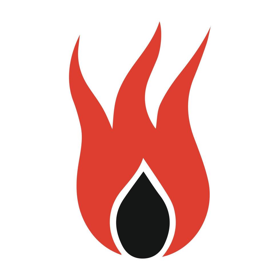 Fire Flame illustration - fire Flame clipart - Red fiery flames isolated illustration vector