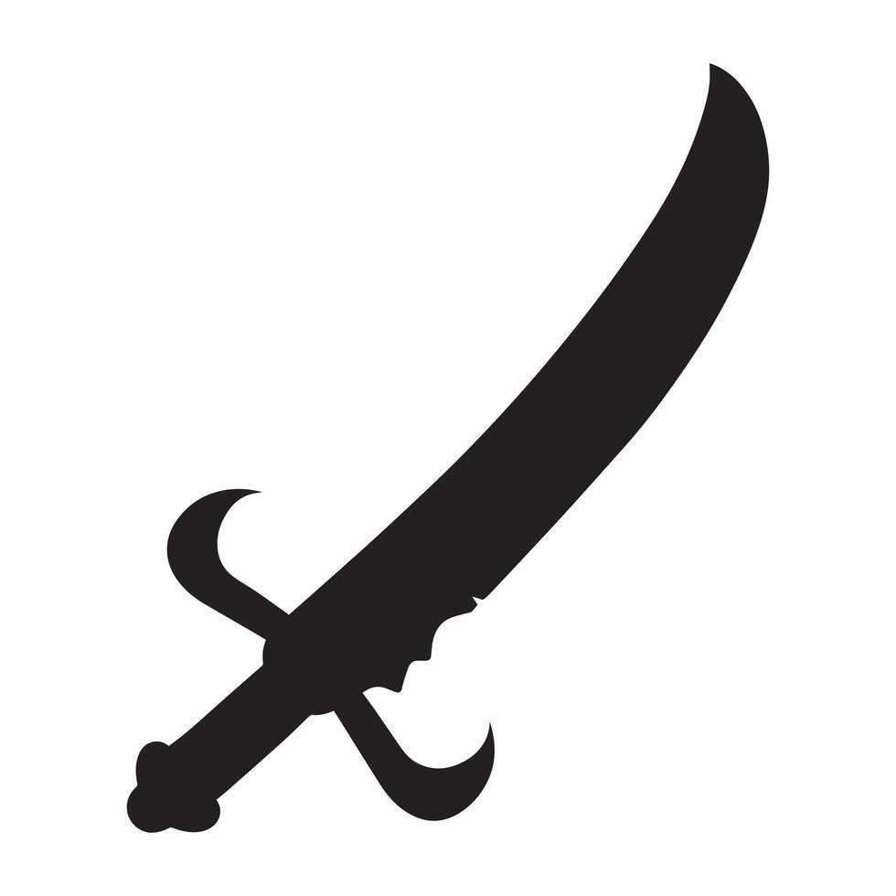 Pirate Clipart, cutlass logo, cutlass silhouette design, cutlass illustration vector