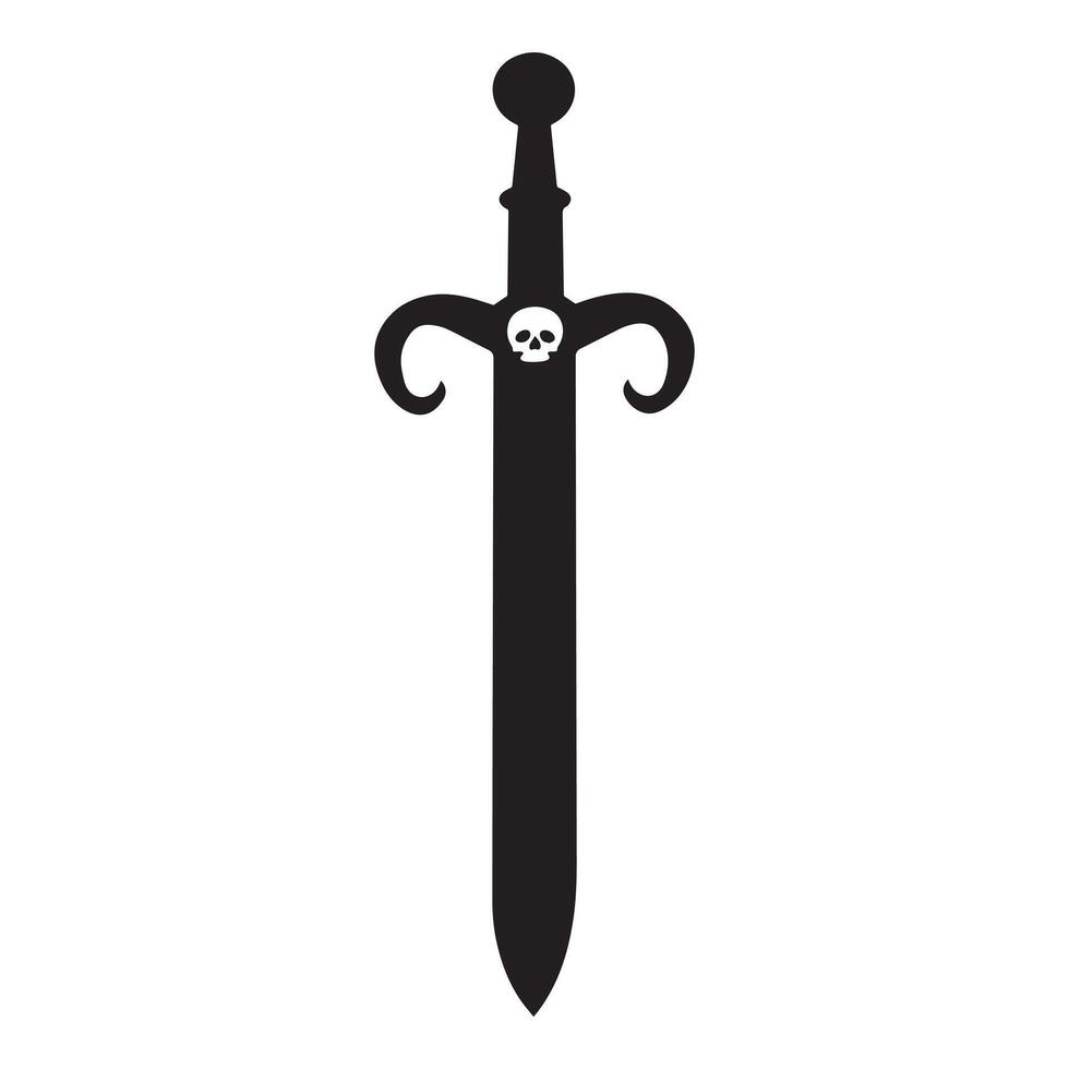 Pirate Clipart, sword logo, sword silhouette design, sword illustration vector