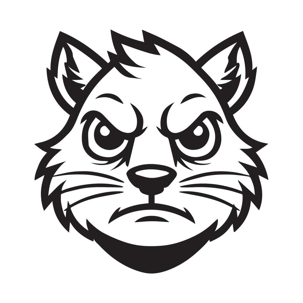 Rodent face logo - Sciuridae Face Logo Design - Squirrel Clipart illustration in black and white vector
