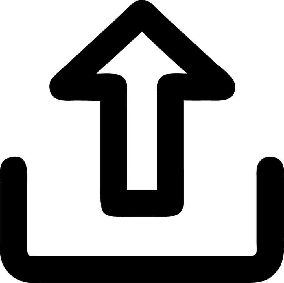 arrow down to line black fill icon vector