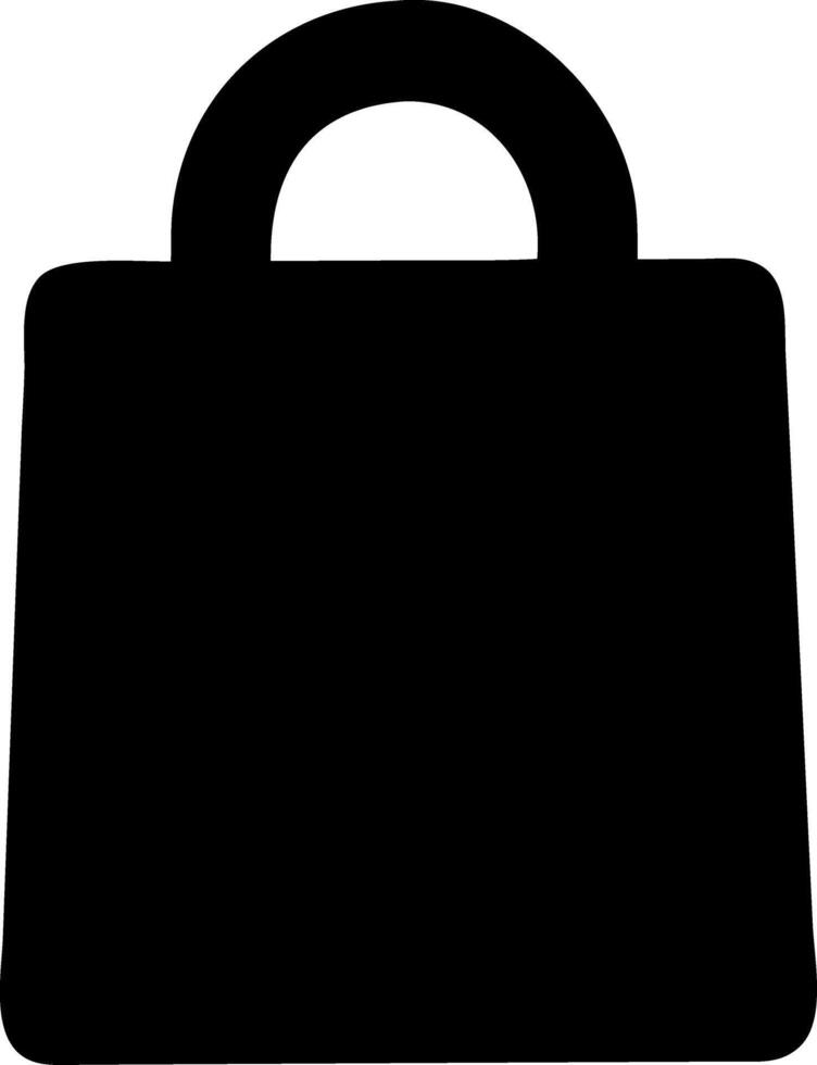 bag shopping black fill icon vector