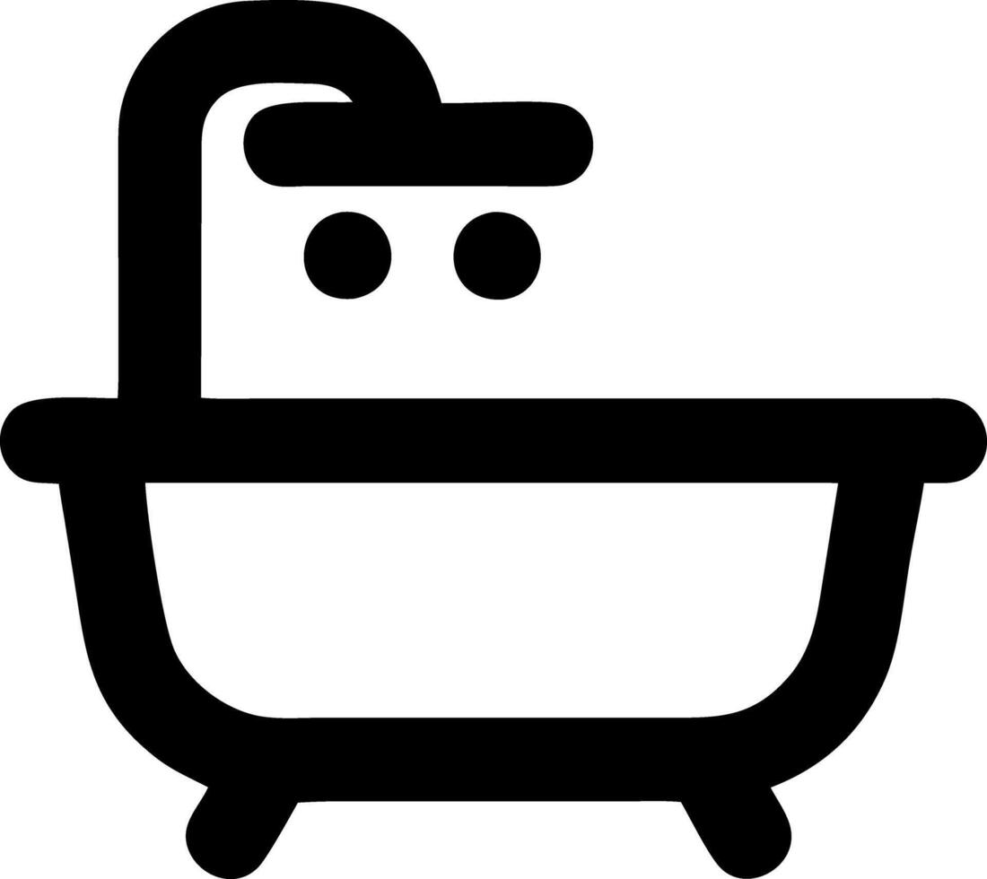bath black fill icon vector