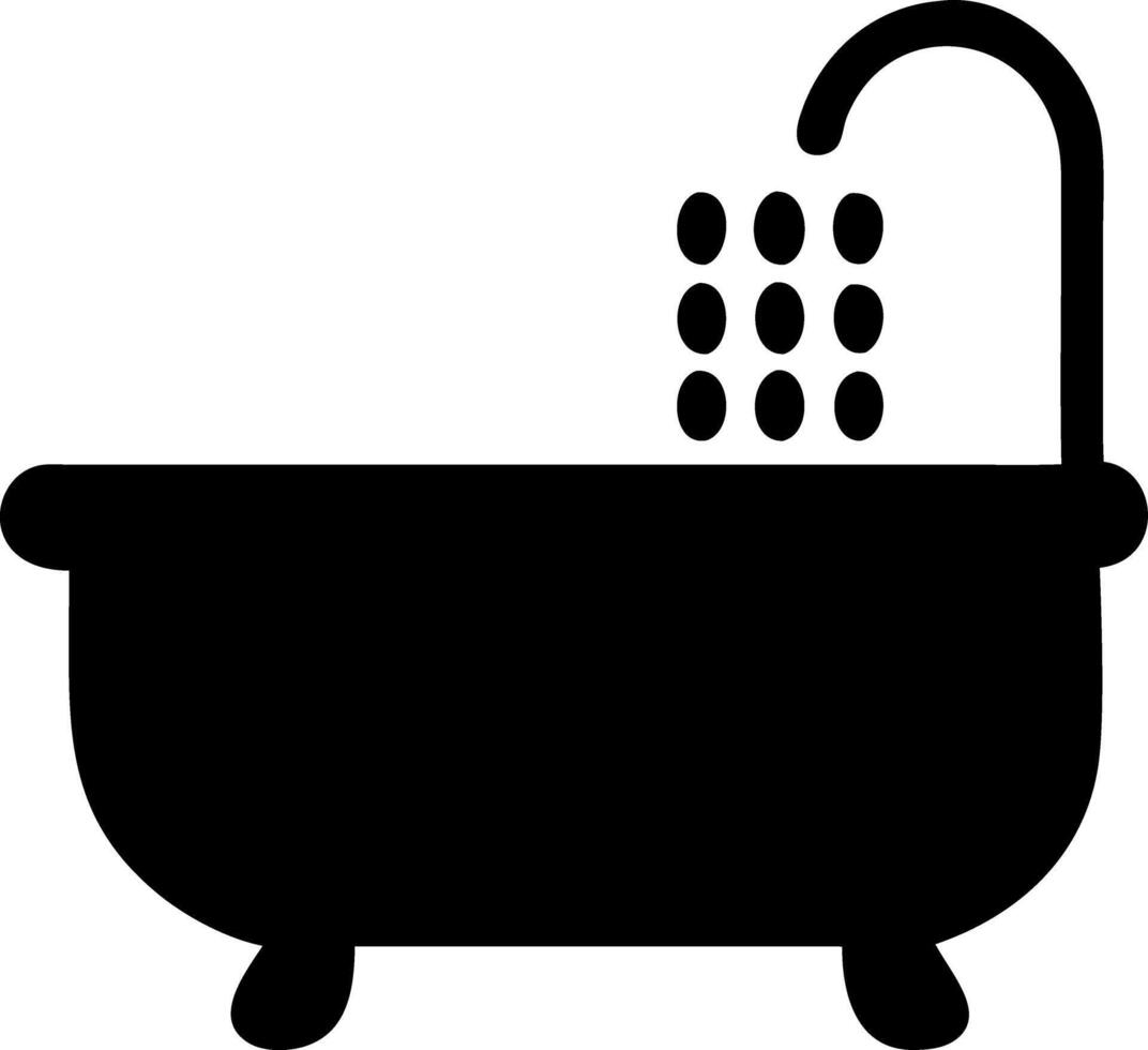 bath black fill icon vector