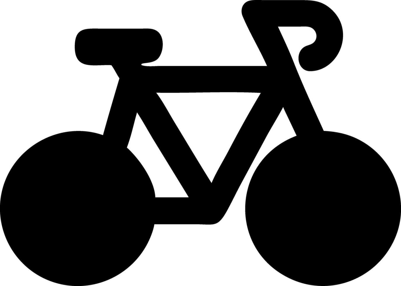 bicycle black fill icon vector