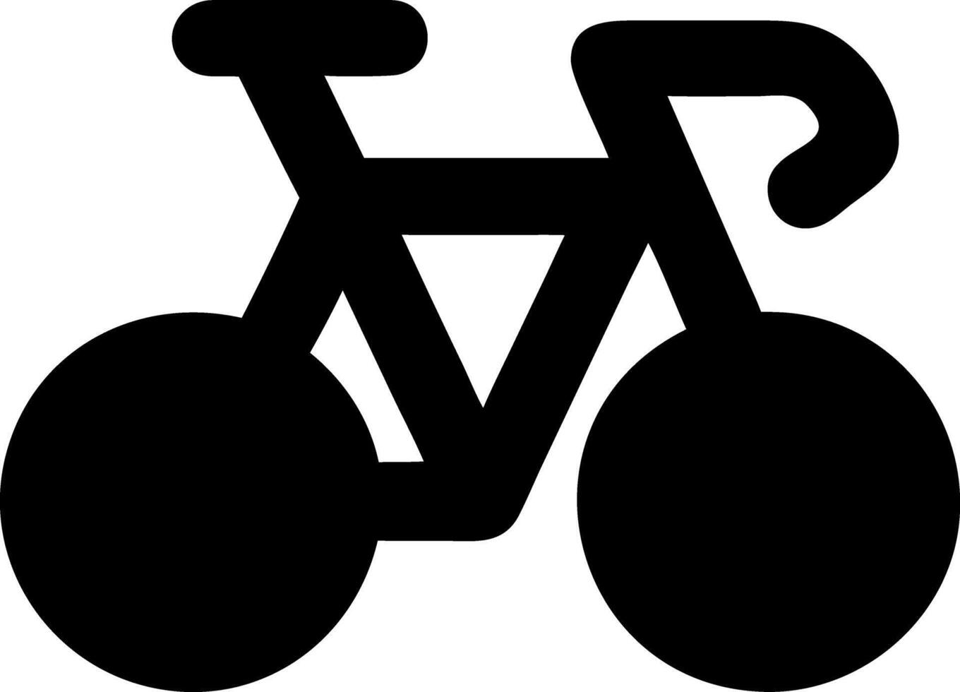 bicycle black fill icon vector