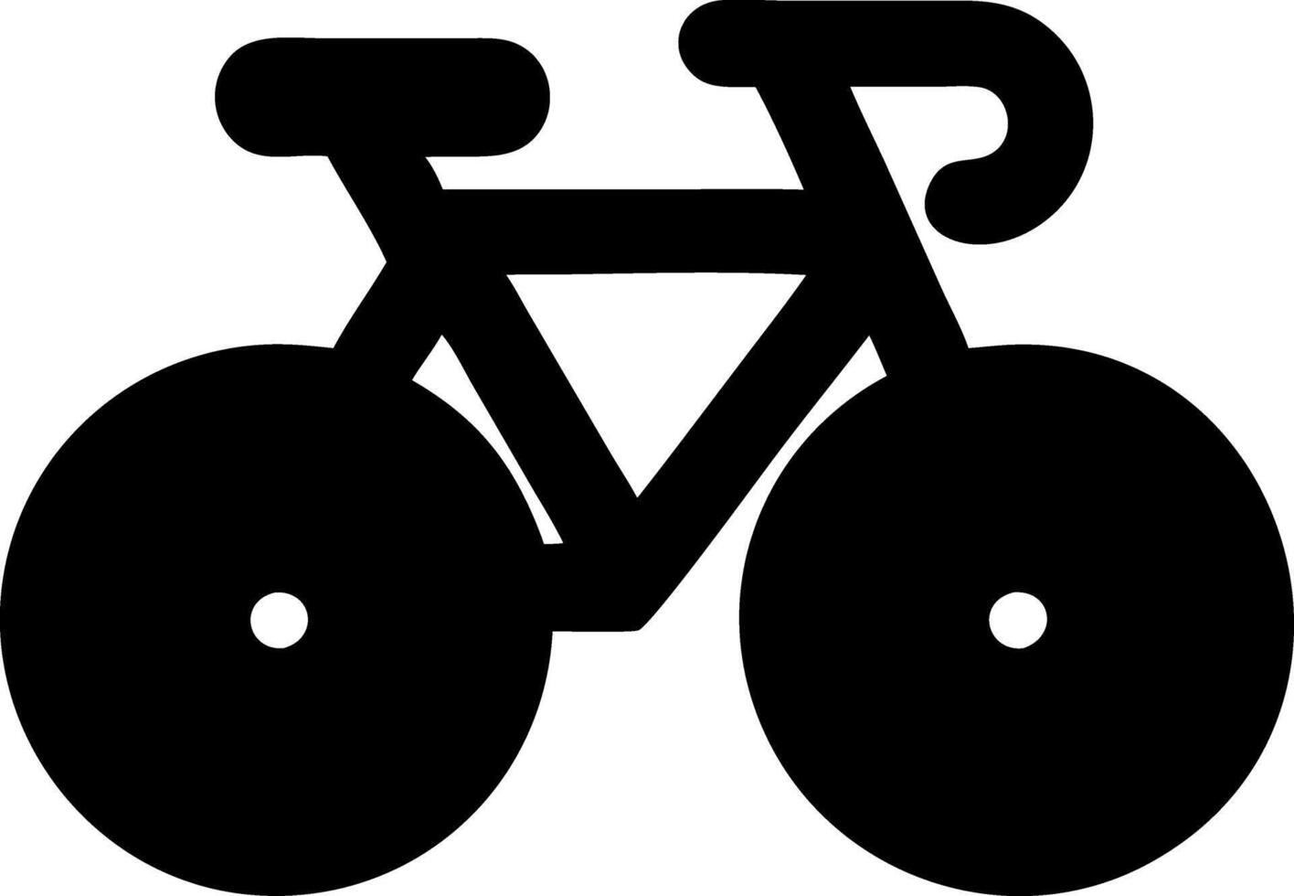 bicycle black fill icon vector