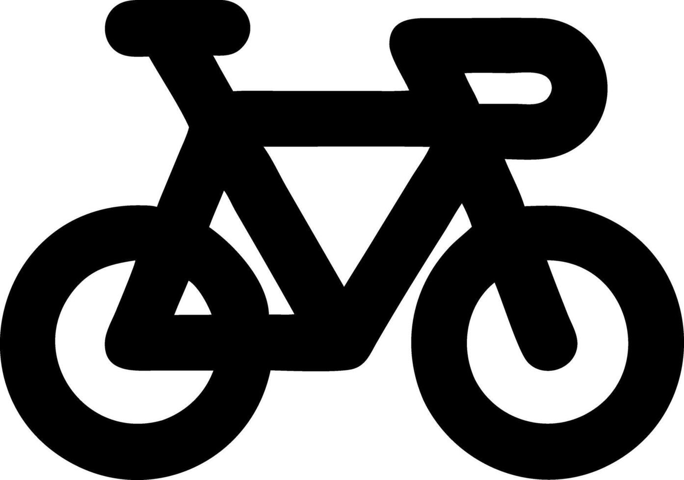 bicycle black fill icon vector