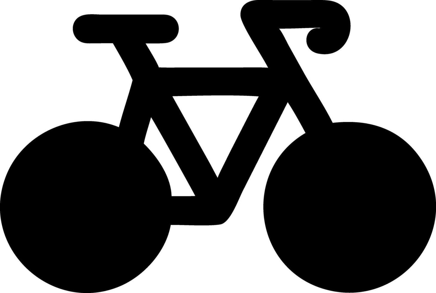 bicycle black fill icon vector