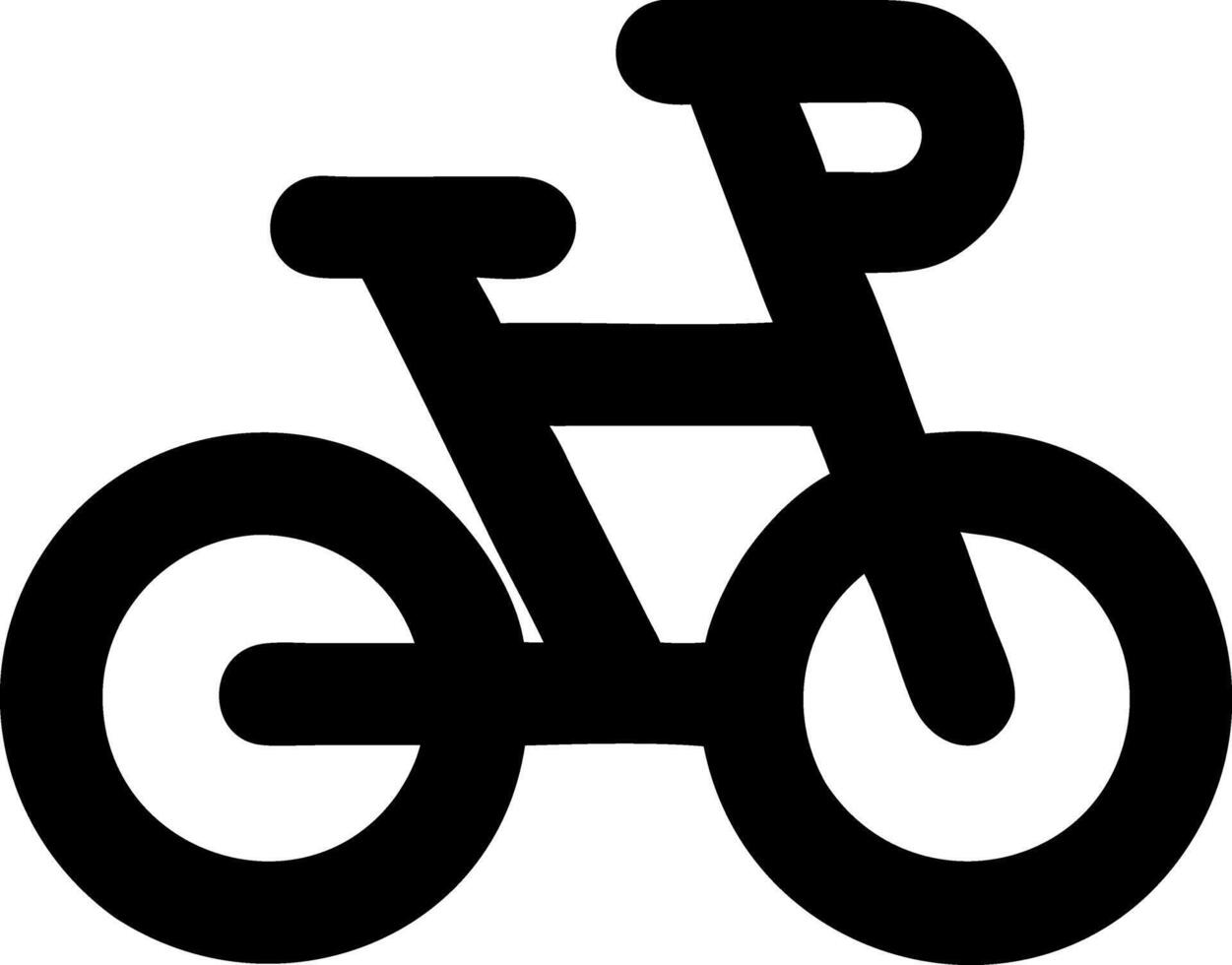 bicycle black fill icon vector