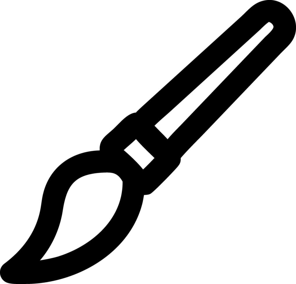 brush black fill icon vector