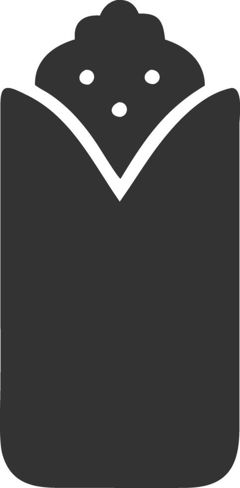 burrito black fill icon vector