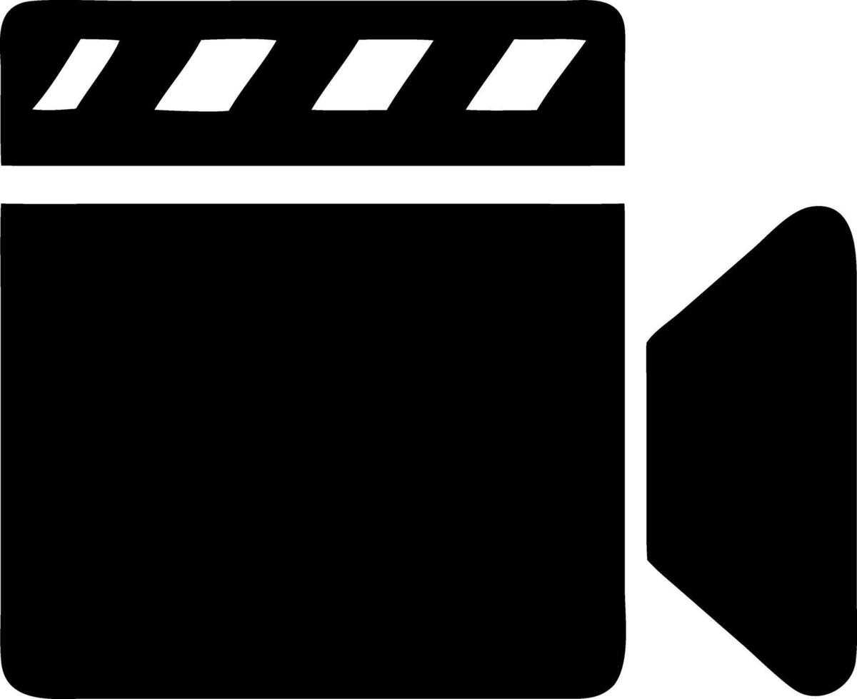 camera movie black fill icon vector