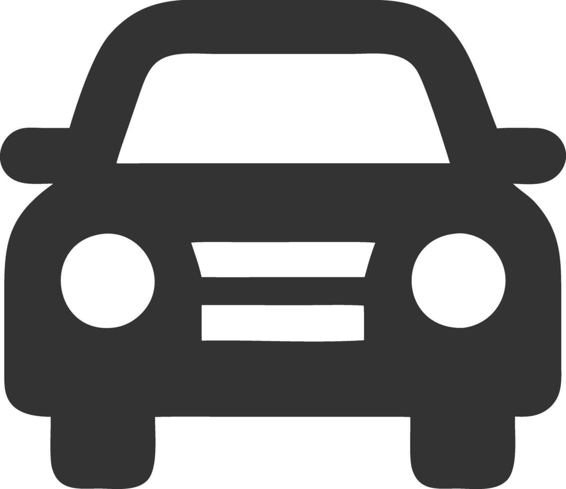 car side black fill icon vector
