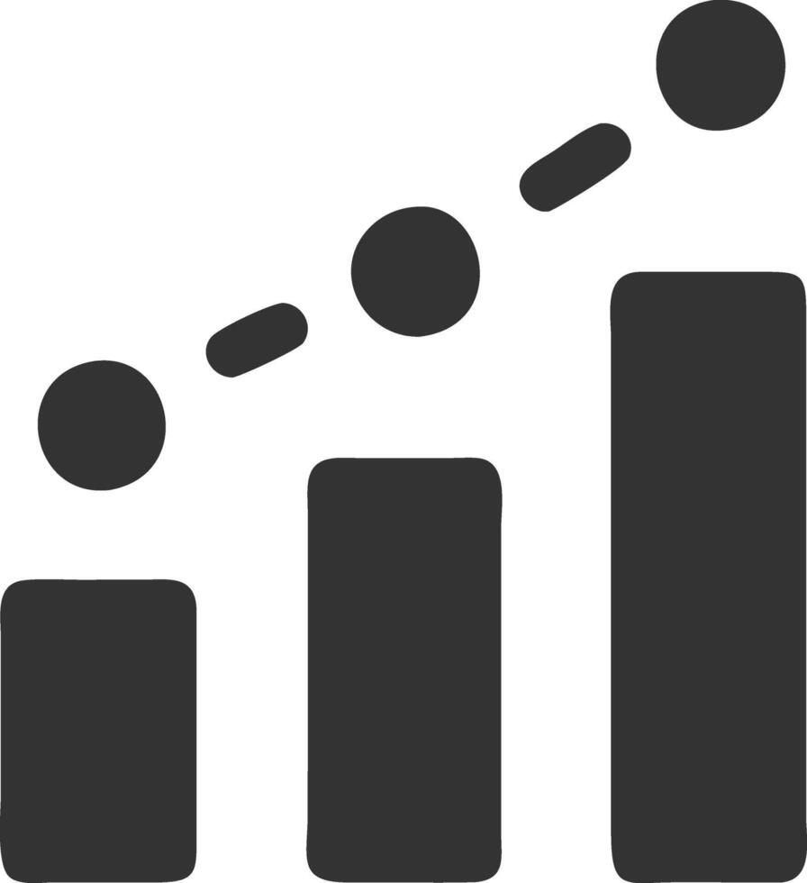 chart scatter black fill icon vector