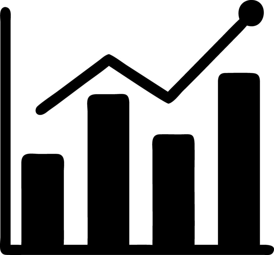 chart simple black fill icon vector