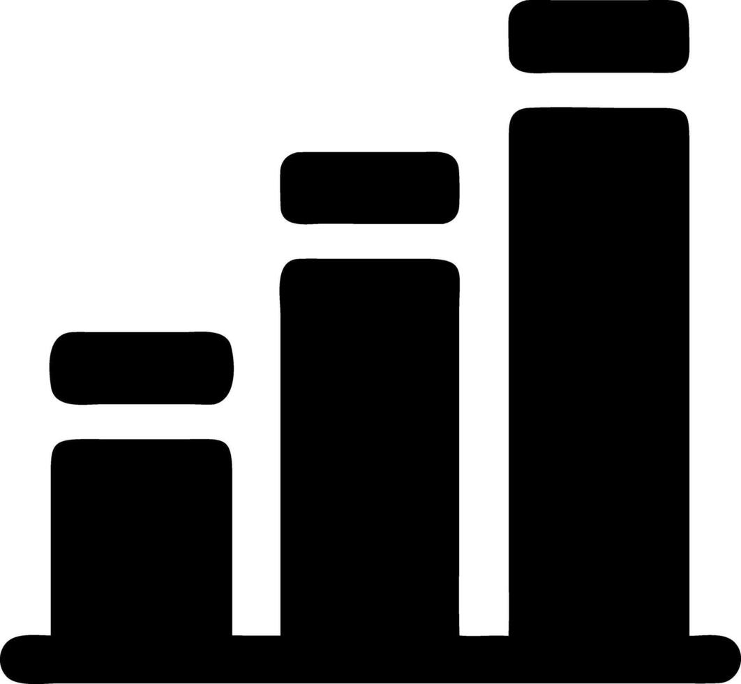 chart simple black fill icon vector