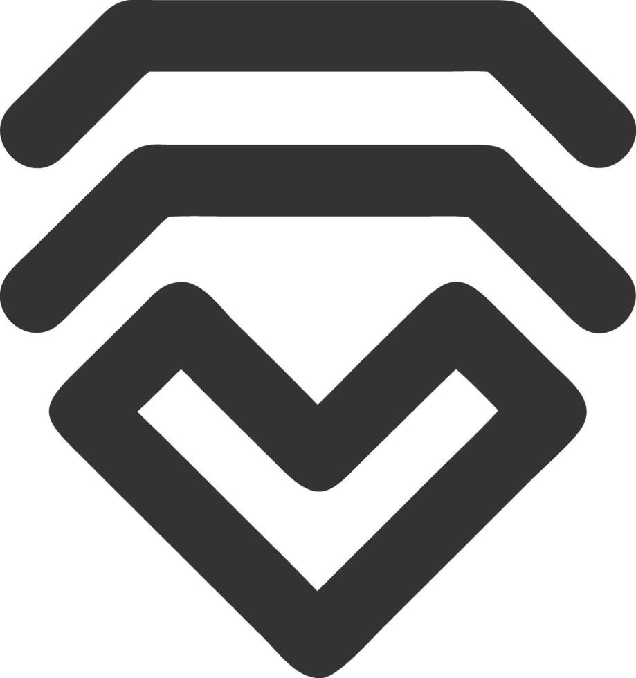 chevron up black fill icon vector