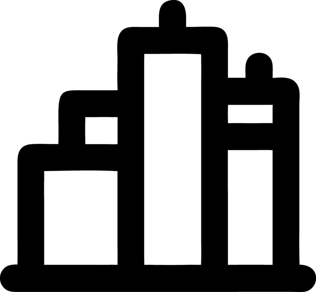 city black fill icon vector