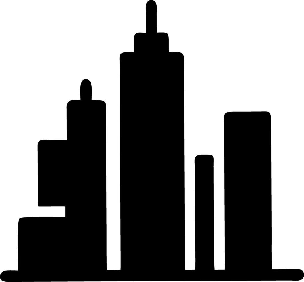 city black fill icon vector
