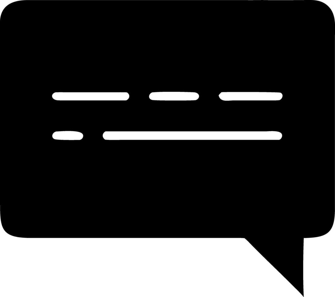 comments black fill icon vector