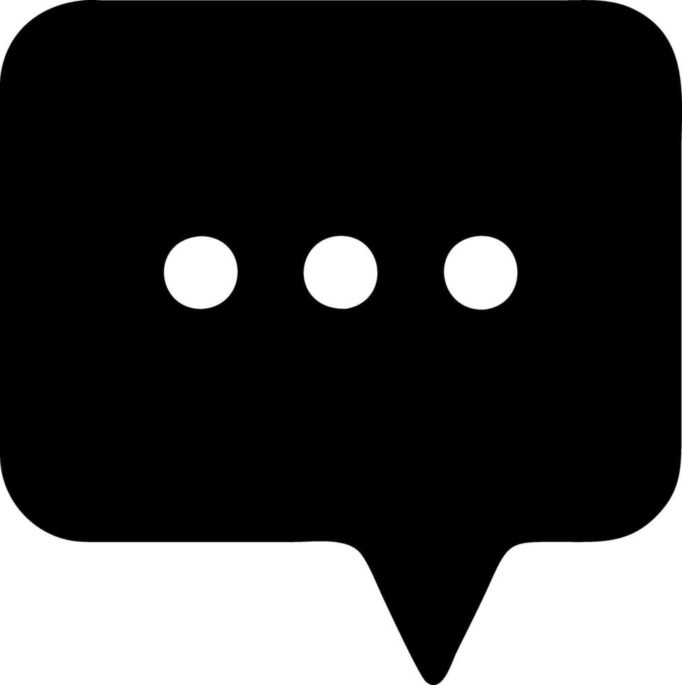 comments black fill icon vector