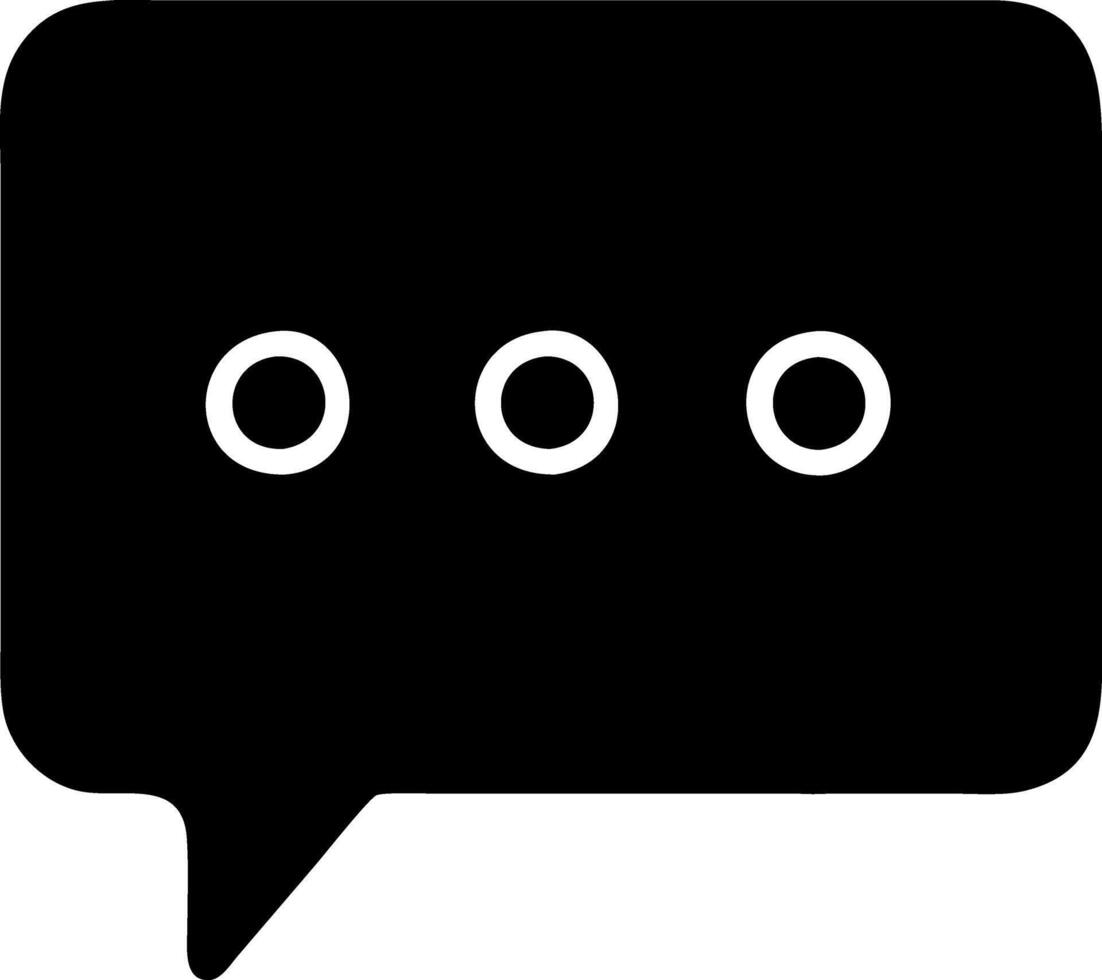 comments black fill icon vector