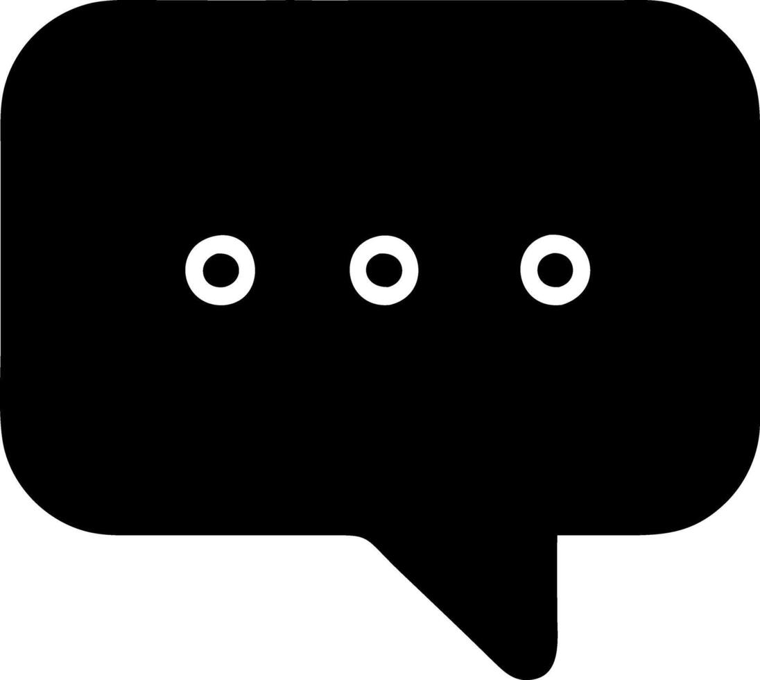 comments black fill icon vector
