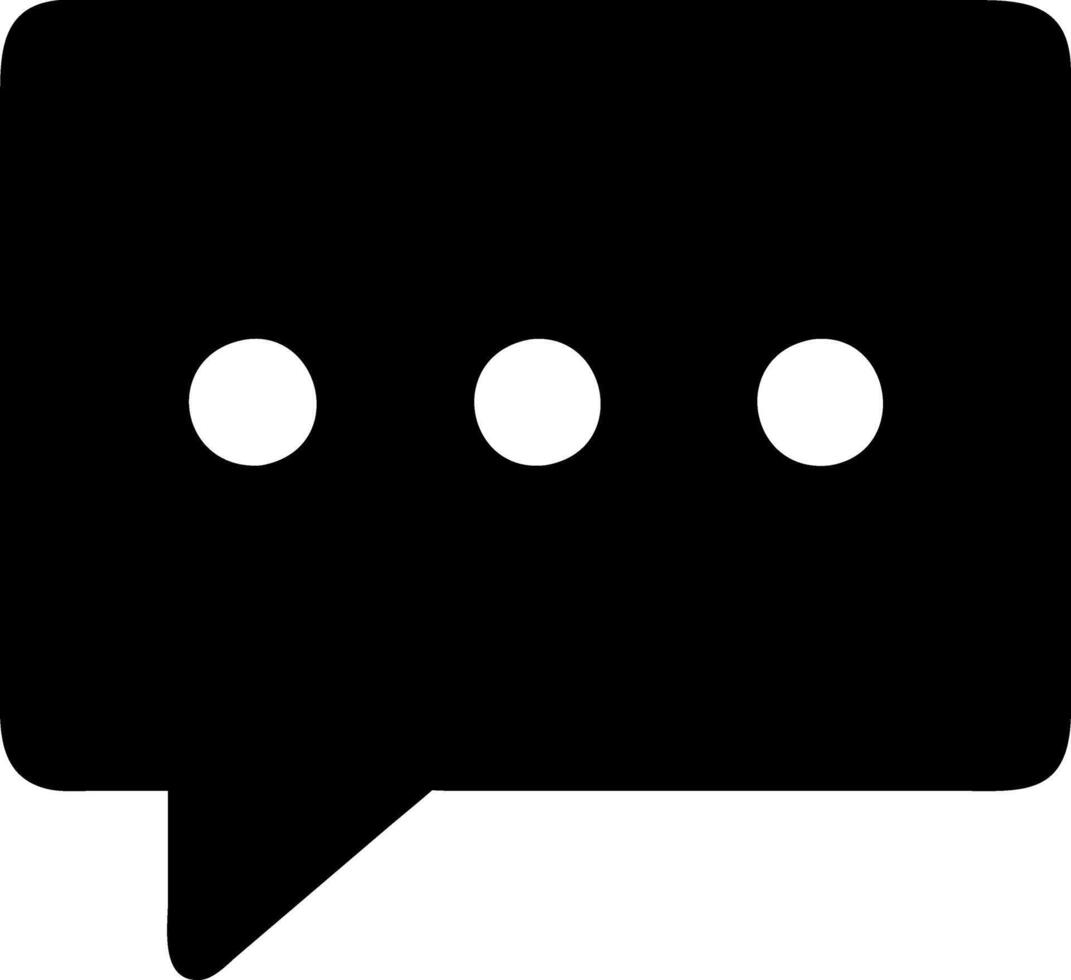comments black fill icon vector
