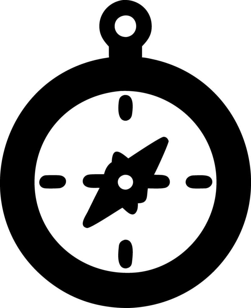 compass black fill icon vector