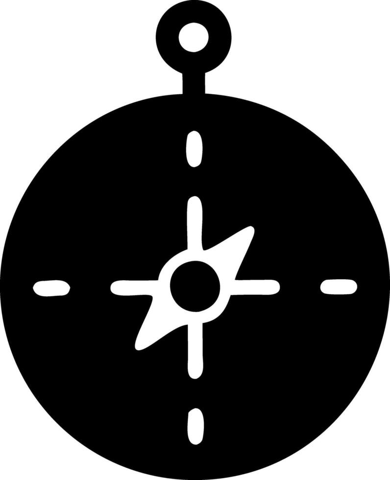compass black fill icon vector