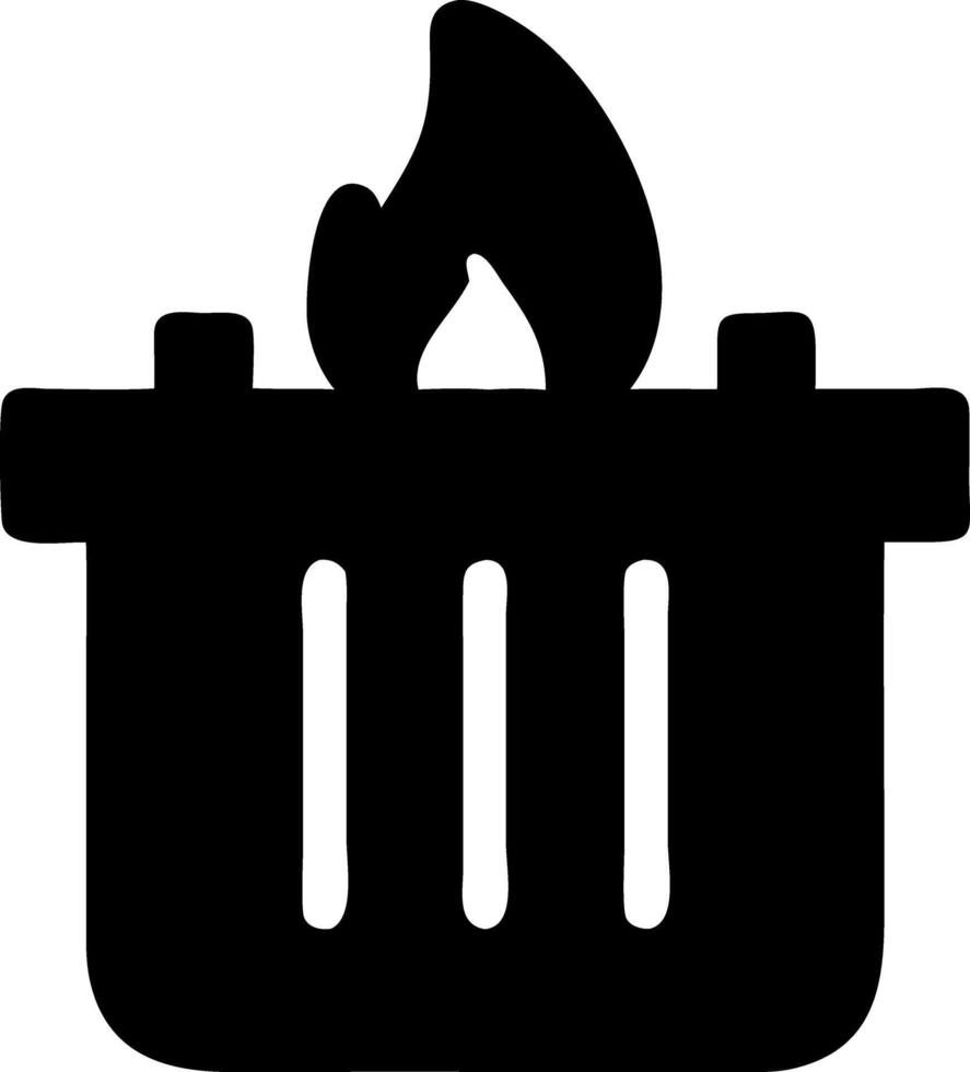 dumpster black fill icon vector