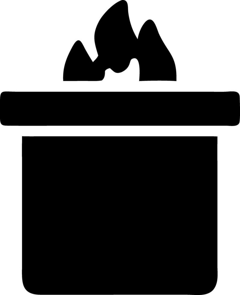 dumpster black fill icon vector