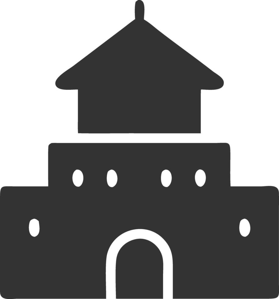 fort black fill icon vector
