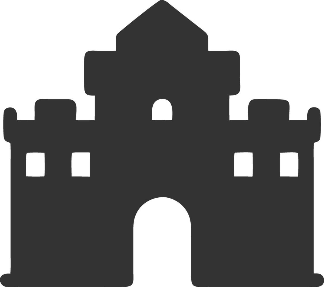 fort black fill icon vector