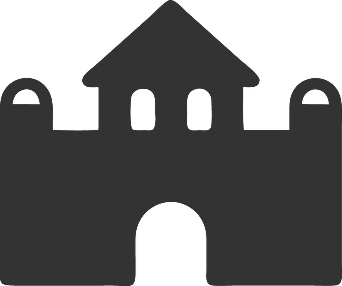 fort black fill icon vector