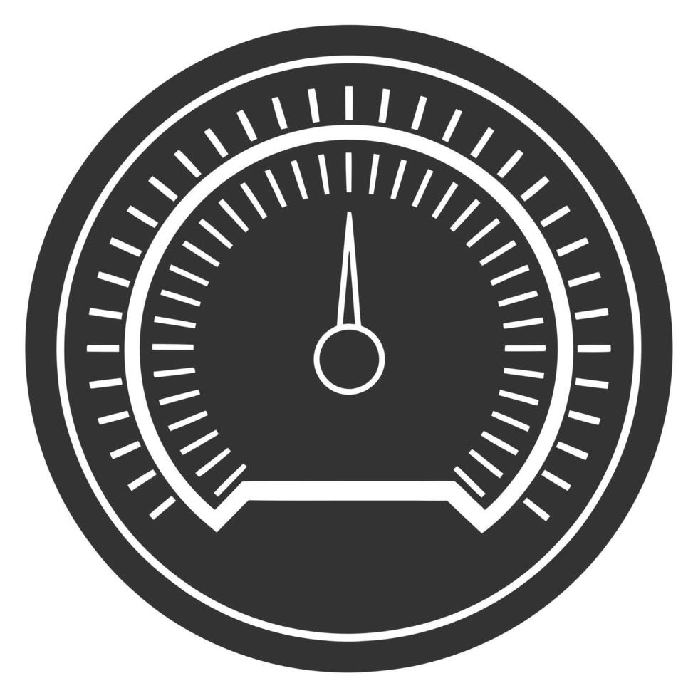 gauge black fill icon vector