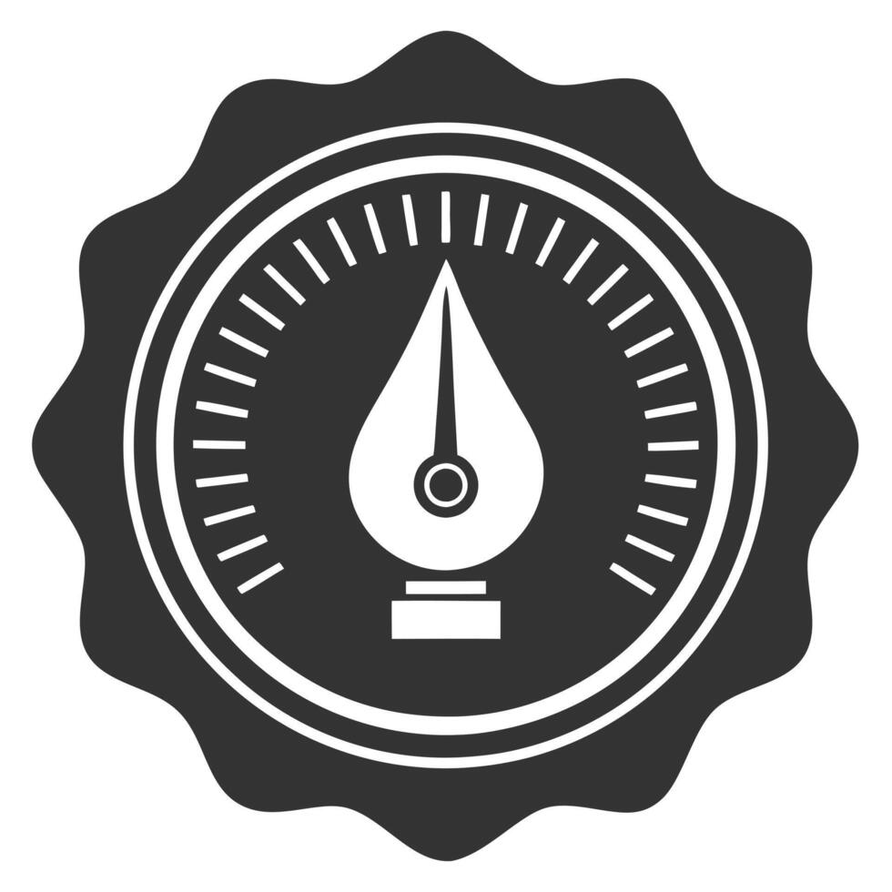 gauge black fill icon vector