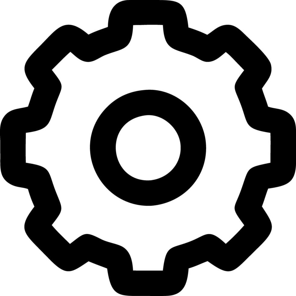 gears black fill icon vector