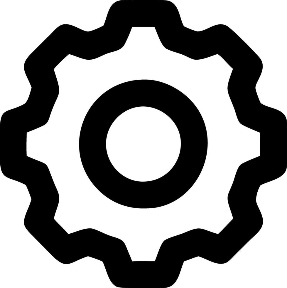 gears black fill icon vector