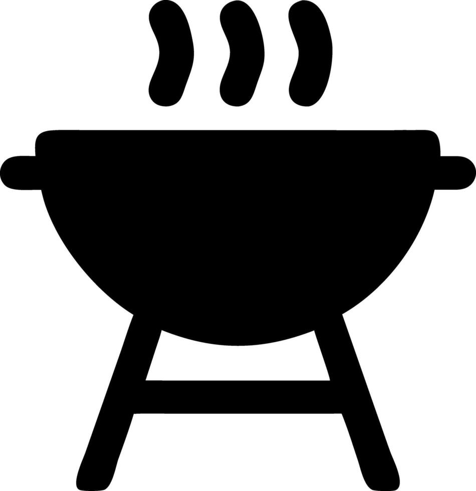 grill hot black fill icon vector