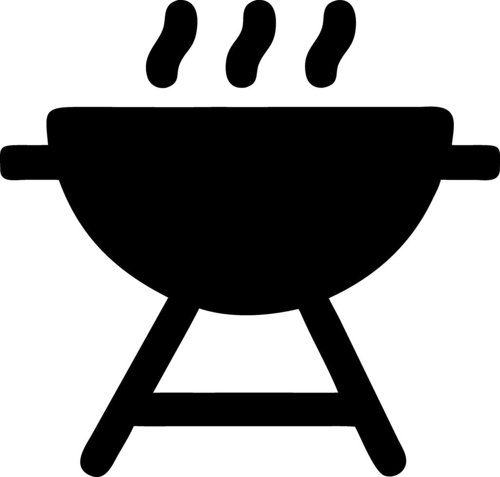 grill hot black fill icon vector