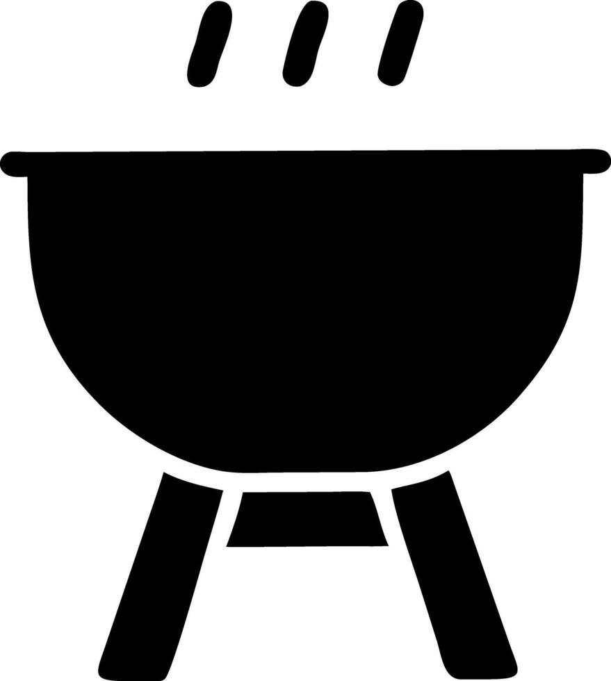 grill hot black fill icon vector